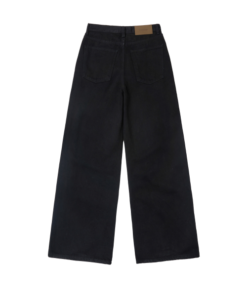 Wide Denim Pants (Black)