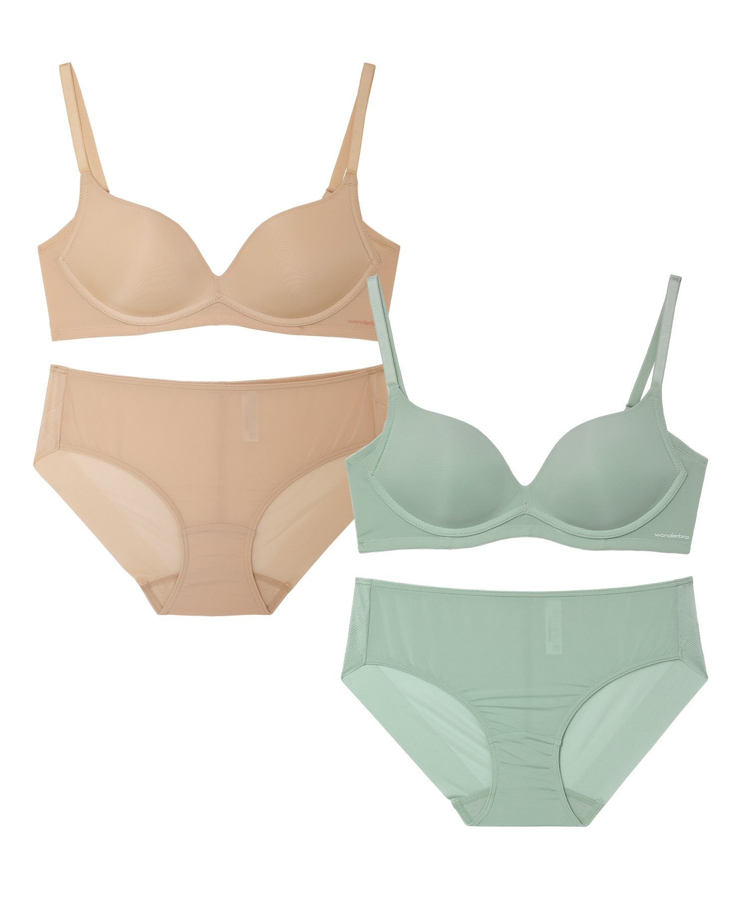[2PACK] Бесшовный комплект: бюстгальтер без косточек и трусики