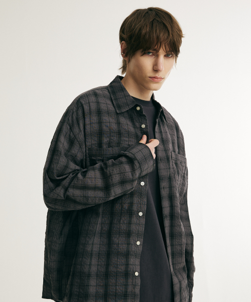Check Shirt CHARCOAL MP2YU315-075