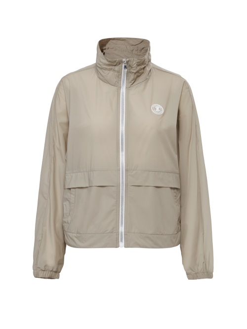 Мягкая куртка CO свободного кроя с высоким горлом L_Beige