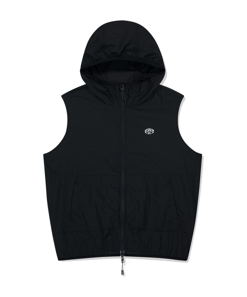 ECLIPSE NYLON HOOD VEST BLACK(MG2FSMB966A)