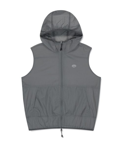 ECLIPSE NYLON HOOD VEST GREY(MG2FSMB966A)