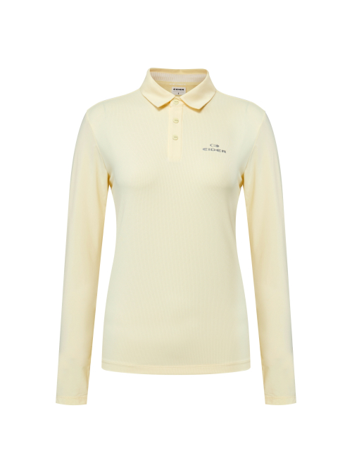 Long Sleeve Polo T-Shirt ICE-LONG BANANA CREAM