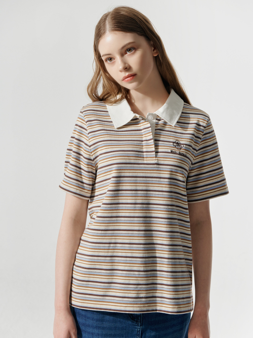 메르시앤에스() MULTI STRIPE COLLARED T-SHIRT_MB3STN2 상품 이미지