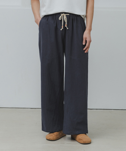 Свободные брюки под лен на резинке DLX2915 (3 COLORS)