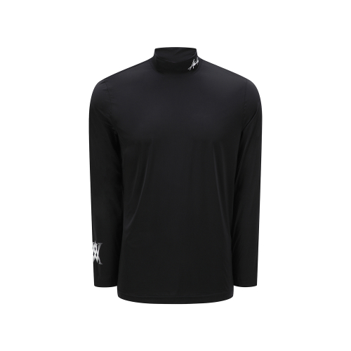 MEN SM MOCK NECK ESSENTIAL BASELAYER_BK