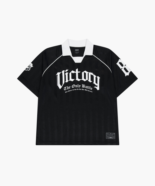 Поло Victory в полоску с коротким рукавом (Black)