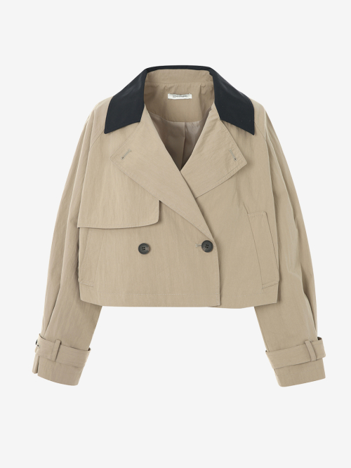 COLORATION-COLLAR HALF TRENCH COAT_YB3BBN3