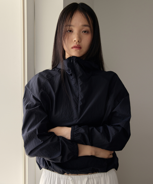Nylon Hooded Anorak (Navy)