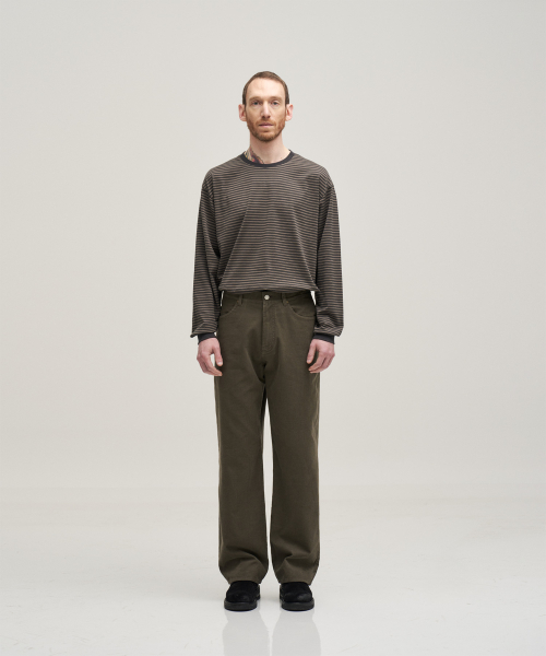 Kurt Light Corduroy Pants (Olive Gray)