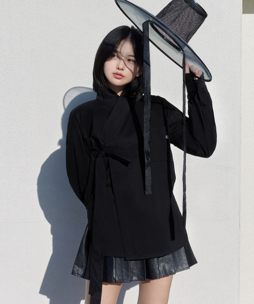 Классическая рубашка ханбок Plain Black
