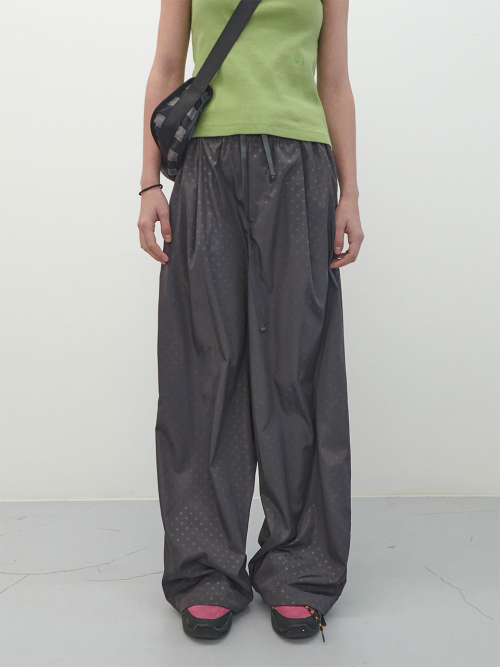 Dotted 2-Way Banding Pants (Charcoal)