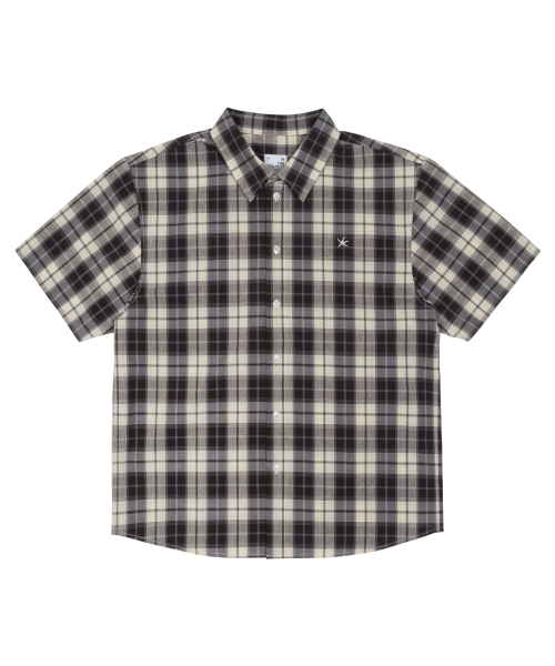 THE COLDEST MOMENT ♥ TCM mini logo check half shirts 더콜디스트모먼트(THE COLDEST MOMENT) TCM mini logo check