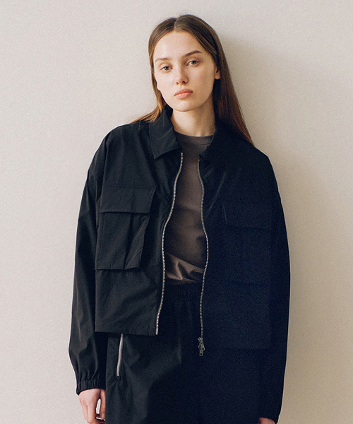 Nylon Pocket Jumper_Black