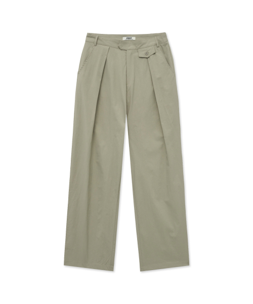 One-Tuck Tailored Trousers_Beige