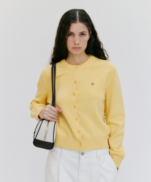Базовый хлопковый кардиган [Light Yellow]
