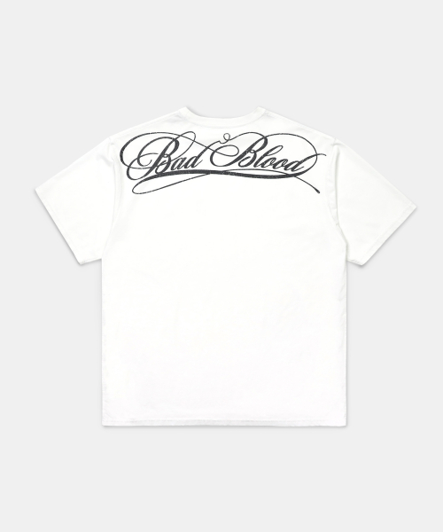 MUSINSA公式 | BADBLOOD ダーククラシックロゴTシャツ - ホワイト