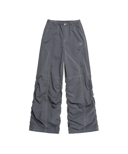 Брюки со сборками и косыми швами - DARK GRAY