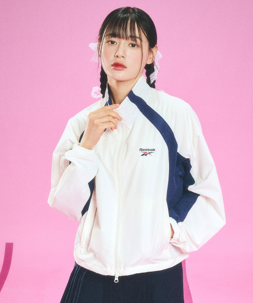 일립스 크롭 윈드 브레이커 (W) - 화이트:네이비