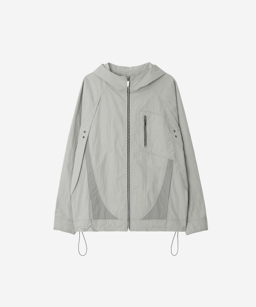 Arc Panel Windbreaker Jacket Beige