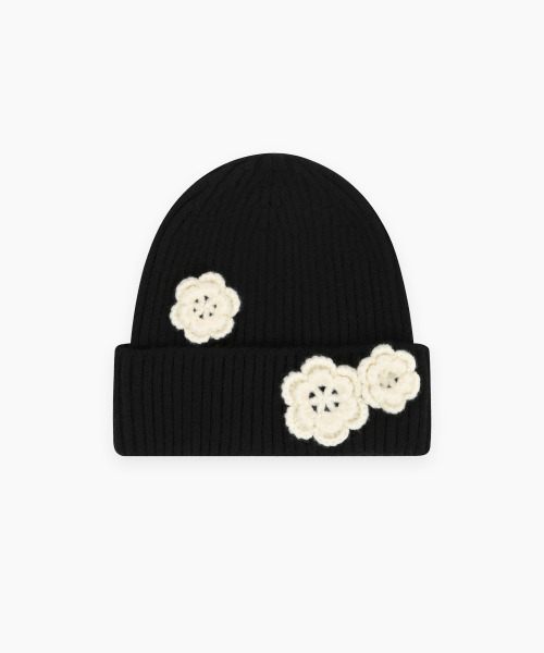 시눈(SINOON) Flower Beanie (Black) - 사이즈 & 후기 | 무신사