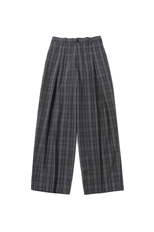 DRAPE STRIDE CHECK PANTS