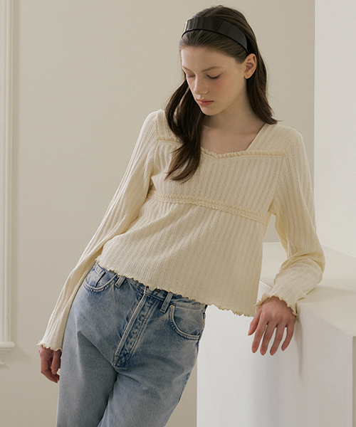 모어댄라이크(MORE THAN LIKE) LACE COTTON T-SHIRT - CREAM - 사이즈 & 후기 | 무신사