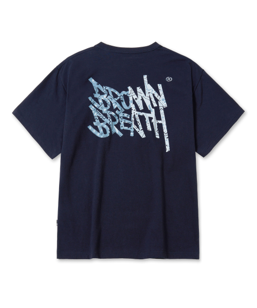 브라운브레스(BROWNBREATH) PAISLEY TAG TEE - NAVY - 사이즈