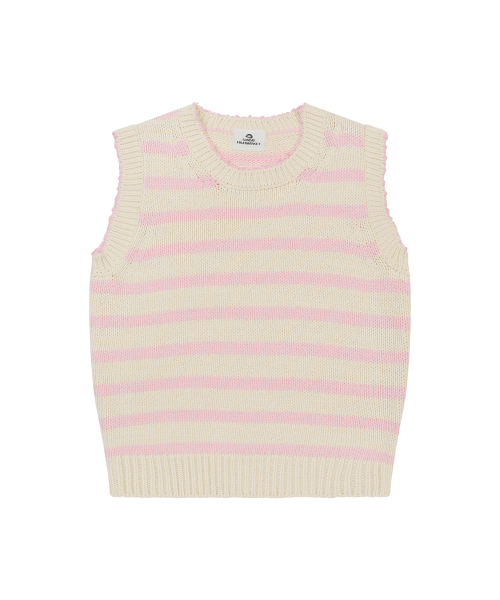 W) CANDY CROPPED VEST CREAM