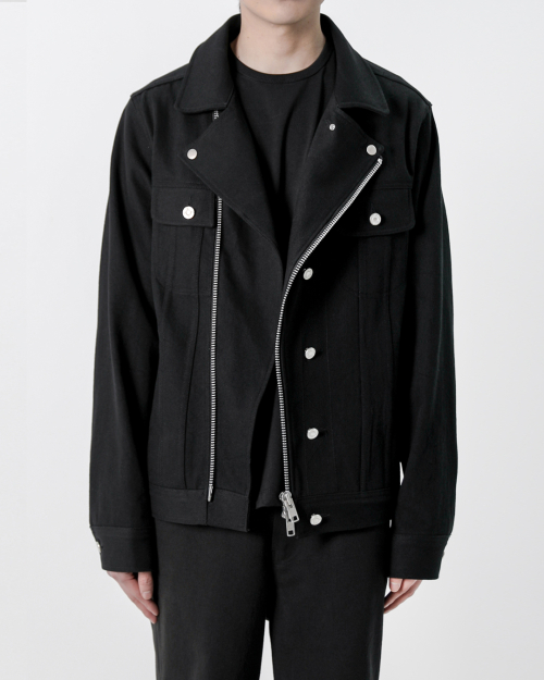 WASHED DENIM RIDERS JACKET