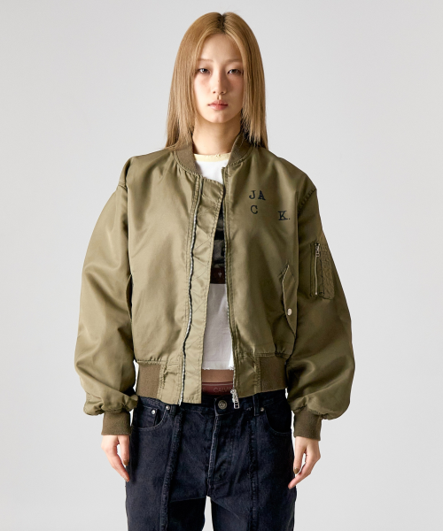 Куртка MA-1 NW004 - W TYPE с принтом и окрашиванием Garment Dyeing