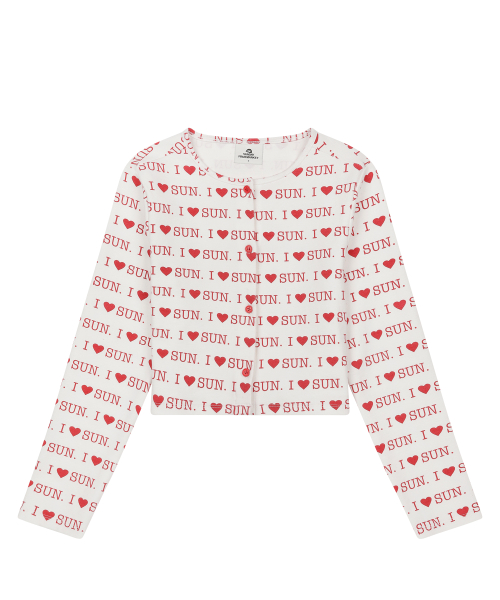 W) I LOVE SUN CARDIGAN IVORY