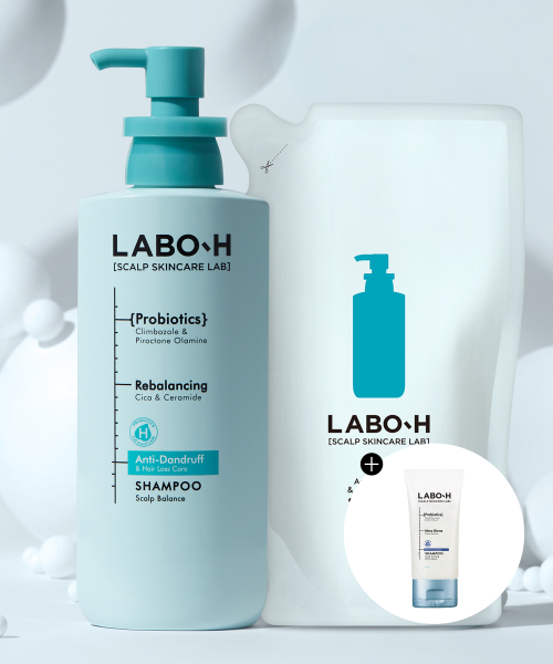 댄드러프클리닉 비듬/각질/가려움 두피케어 샴푸 (본품+리필) 400ml 2입 기획 + 증정