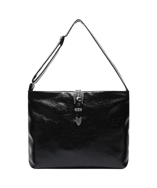 Theo western buckle tote bag black