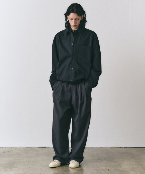 Wave широкий Banding Pants_Charcoal