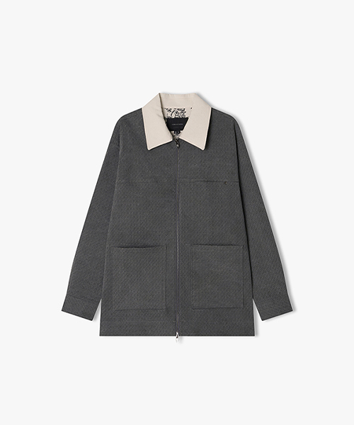 Джинсовая куртка LLS32515 Grey с двойной молнией