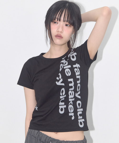 MUSINSA公式 | FANCY CLUB ベイウォッチ クロップTシャツ (ホワイト