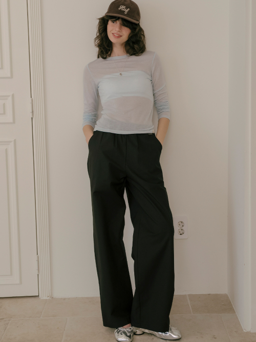 Maroon хлопок pants_Black