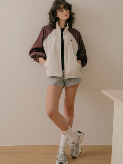 Two-way logo coloring jumper_Wine