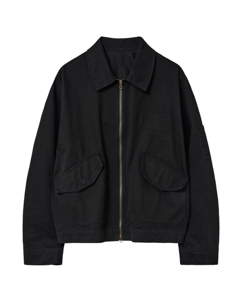 Рабочая куртка из винтажного хлопка (Black)