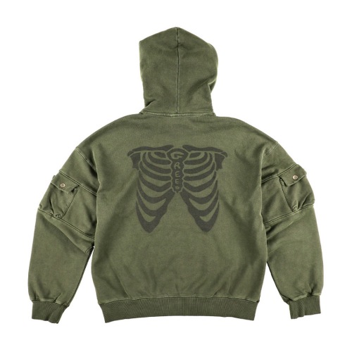 Худи оверсайз Grid Garment Dying (Shadow Khaki)