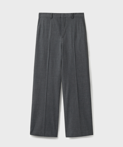 브랜디드(BRANDED) ESSENTIAL WIDE SLACKS [CHARCOAL] - 사이즈 & 후기 | 무신사