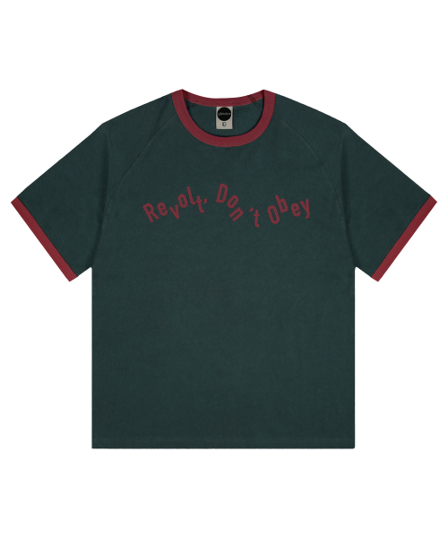 GT127 노스탤지어 배색 링거 티셔츠 (GREEN)