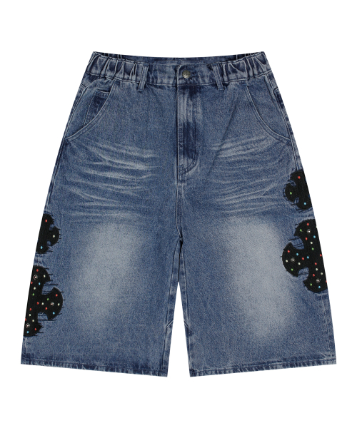 Бермуды деним GP132 Jewel Cross (INDIGO)