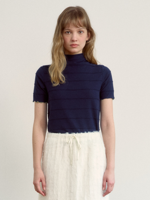시엔느() Bless Stripe Top (Navy) 상품 이미지