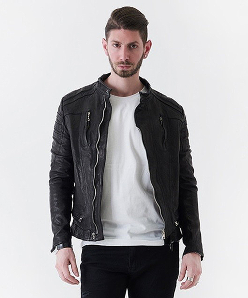 Байкерская куртка из овчины Storm (BLACK)