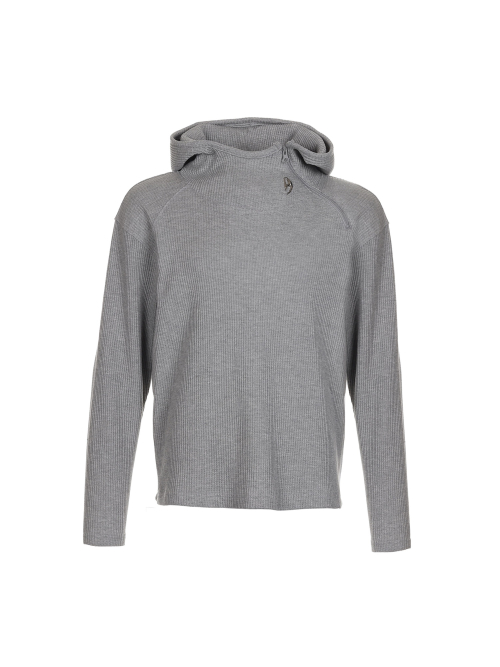 Худи в рубчик со срезами Grey