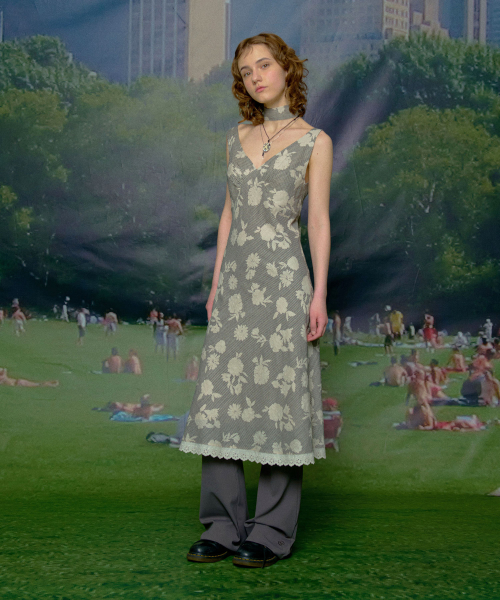 【LOULOUSEOUL】Eternal Eve Midi Dress (Scarf Set / Ivory) 루루서울(LOULOUSEOUL) Eternal Eve Midi Dress (Scarf Set