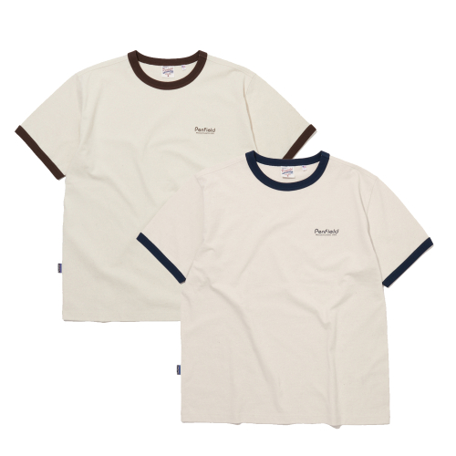 Набор из 2 футболок-рингер Ingray (Navy+Brown)_FR2KT22U