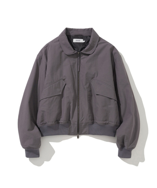 Washed Bomber Jacket Purple
